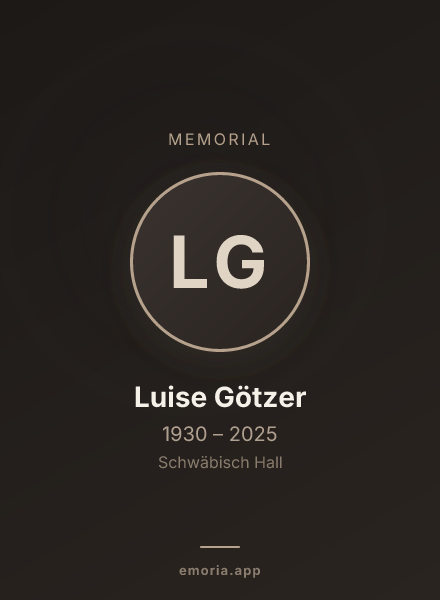 Memorial portrait of Luise Götzer
