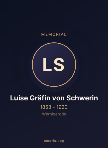Memorial portrait of Luise Gräfin von Schwerin
