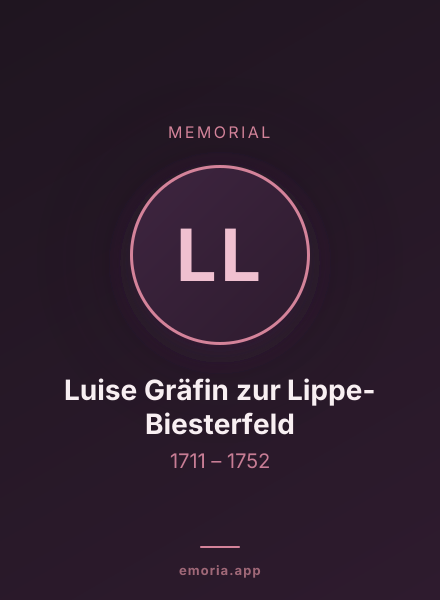 Memorial portrait of Luise Gräfin zur Lippe-Biesterfeld