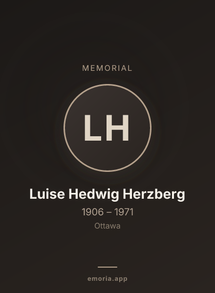 Memorial portrait of Luise Hedwig Herzberg