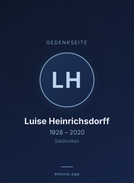 Gedenkportrait von Luise Heinrichsdorff
