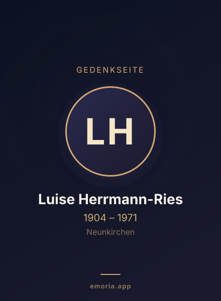 Gedenkportrait von Luise Herrmann-Ries