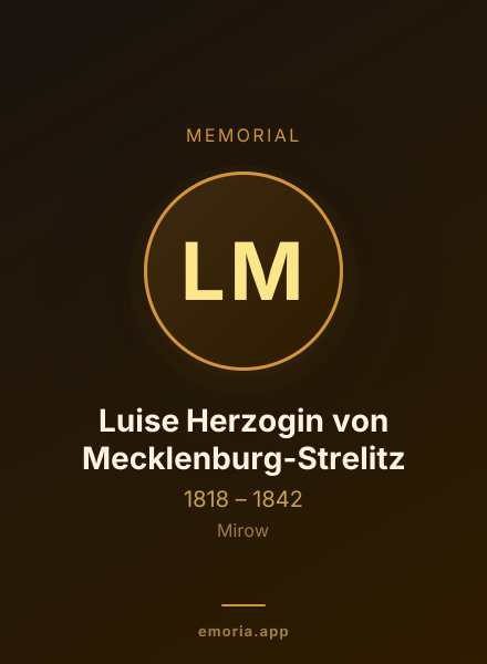 Memorial portrait of Luise Herzogin von Mecklenburg-Strelitz
