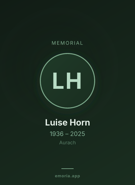 Memorial portrait of Luise Horn