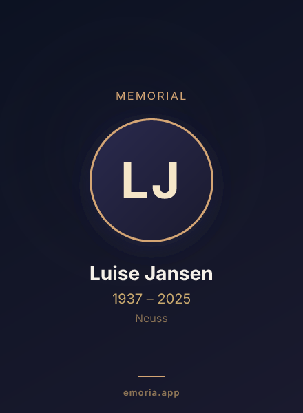 Memorial portrait of Luise Jansen