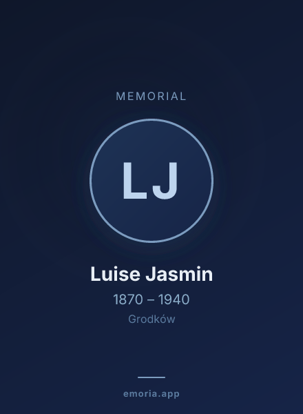 Memorial portrait of Luise Jasmin