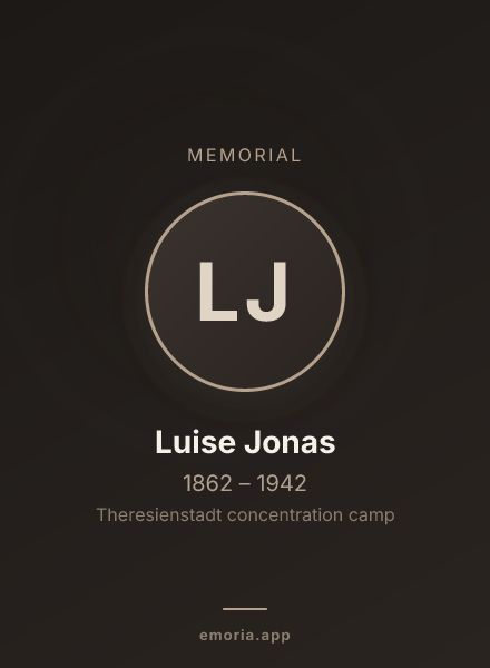 Memorial portrait of Luise Jonas