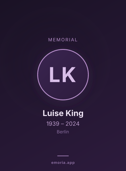 Memorial portrait of Luise King