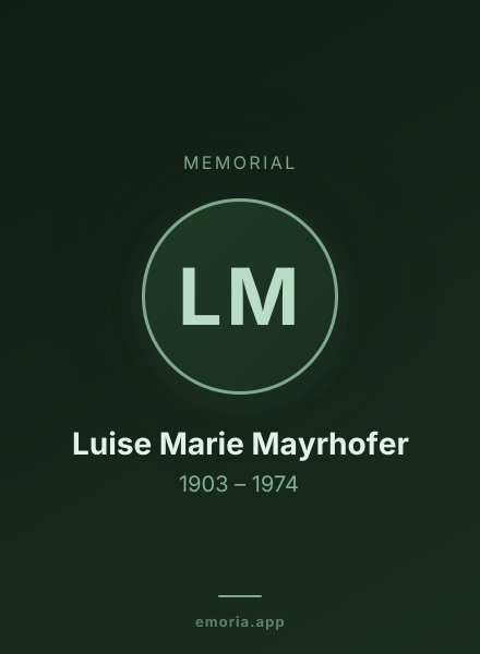Memorial portrait of Luise Marie Mayrhofer