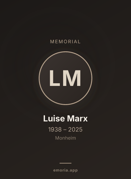 Memorial portrait of Luise Marx
