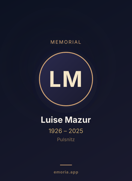 Memorial portrait of Luise Mazur