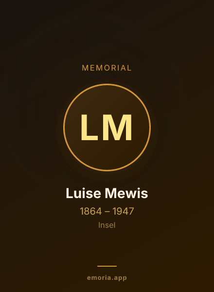 Memorial portrait of Luise Mewis