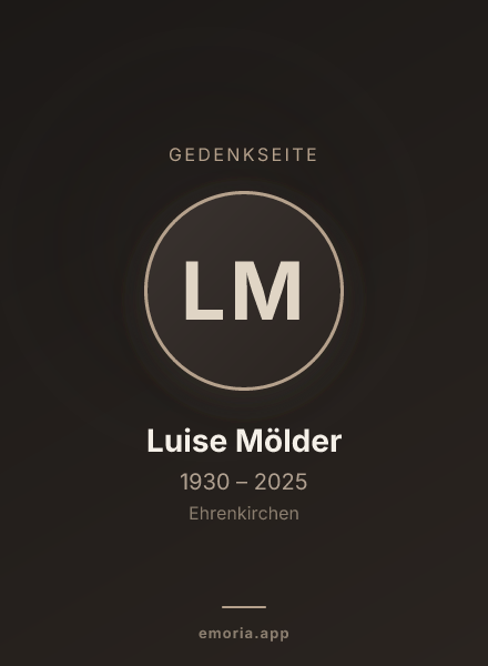 Gedenkportrait von Luise Mölder