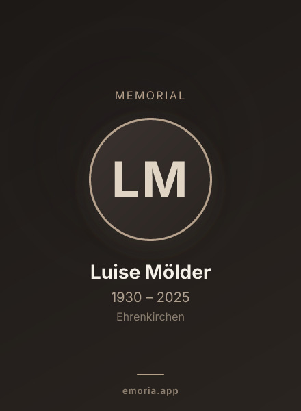 Memorial portrait of Luise Mölder