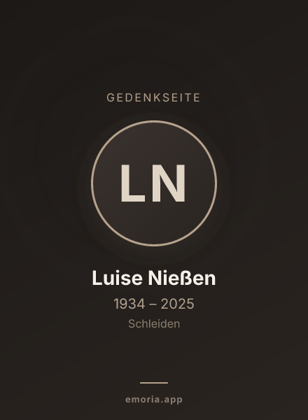 Gedenkportrait von Luise Nießen