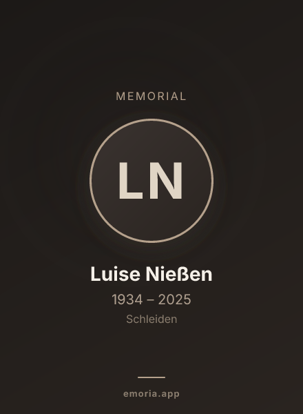 Memorial portrait of Luise Nießen