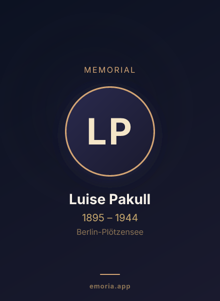 Memorial portrait of Luise Pakull