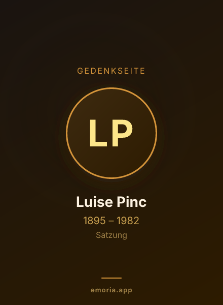 Gedenkportrait von Luise Pinc