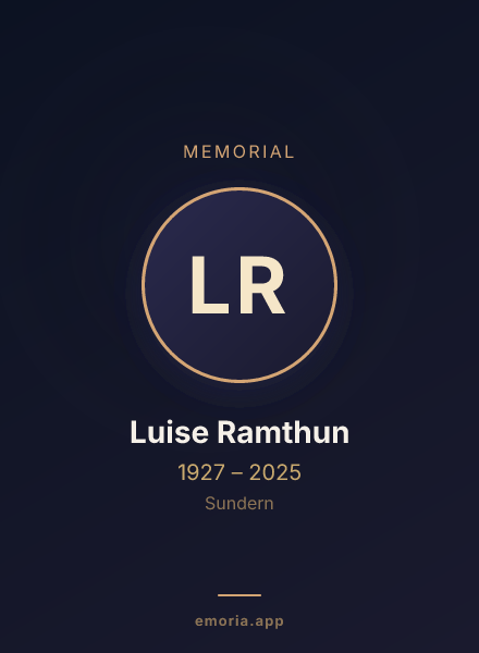 Memorial portrait of Luise Ramthun