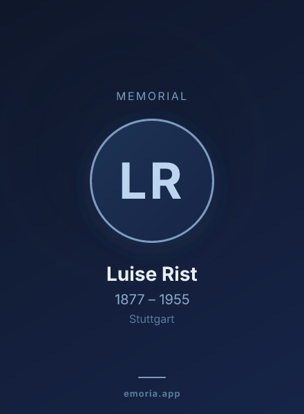 Memorial portrait of Luise Rist