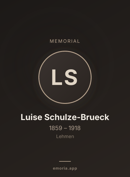 Memorial portrait of Luise Schulze-Brueck