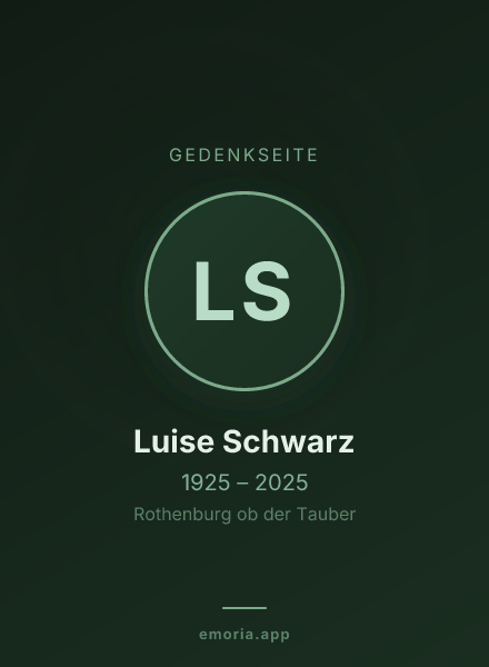 Gedenkportrait von Luise Schwarz