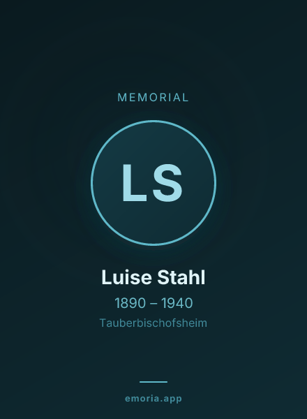 Memorial portrait of Luise Stahl