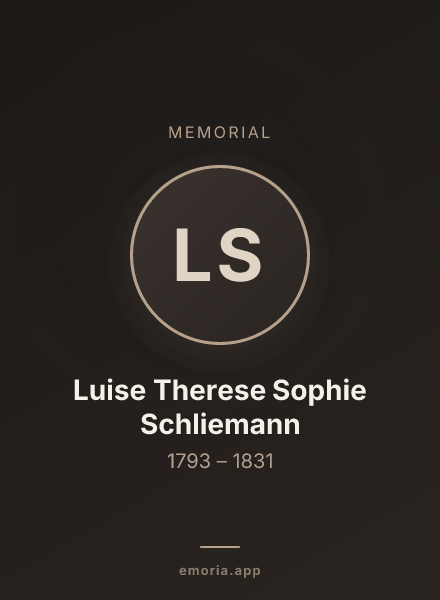 Memorial portrait of Luise Therese Sophie Schliemann