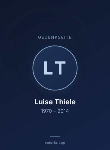 Gedenkportrait von Luise Thiele