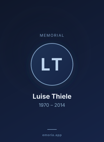 Memorial portrait of Luise Thiele