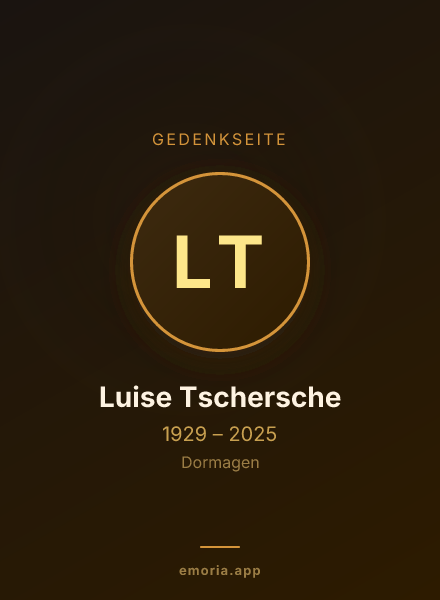 Gedenkportrait von Luise Tschersche