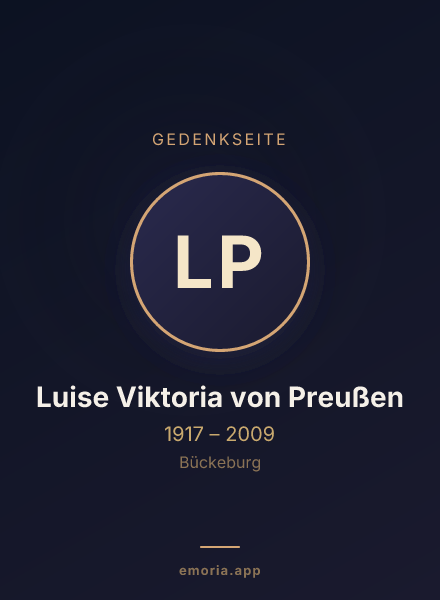 Gedenkportrait von Luise Viktoria von Preußen