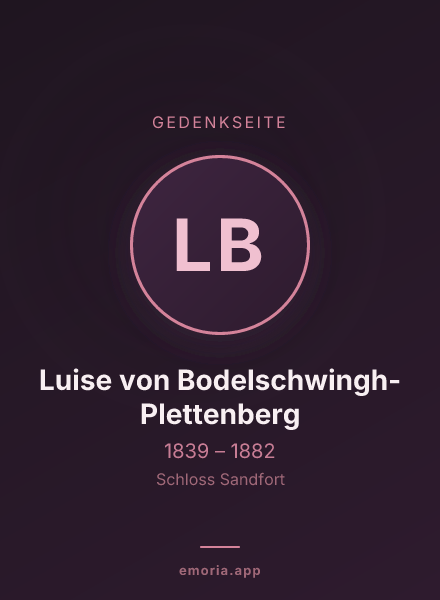 Gedenkportrait von Luise von Bodelschwingh-Plettenberg