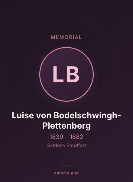 Memorial portrait of Luise von Bodelschwingh-Plettenberg