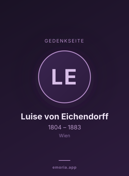 Gedenkportrait von Luise von Eichendorff