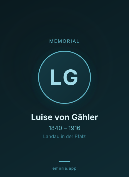 Memorial portrait of Luise von Gähler