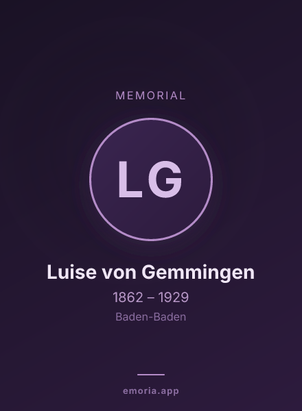 Memorial portrait of Luise von Gemmingen
