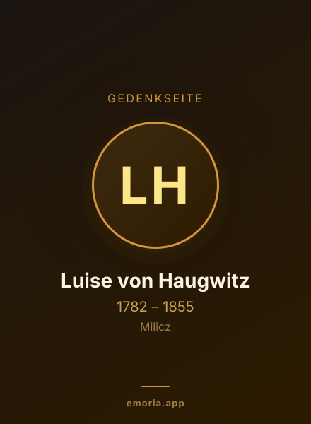 Gedenkportrait von Luise von Haugwitz