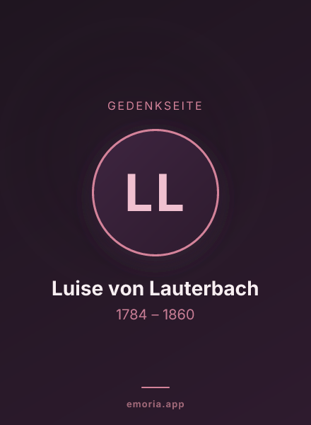 Gedenkportrait von Luise von Lauterbach