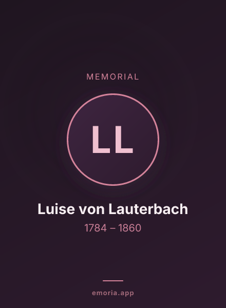 Memorial portrait of Luise von Lauterbach