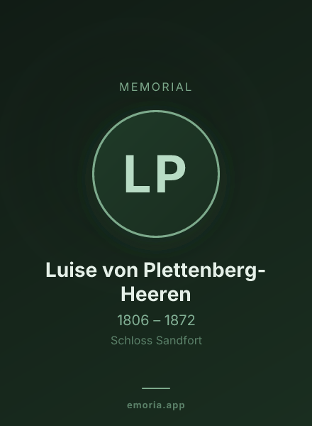 Memorial portrait of Luise von Plettenberg-Heeren