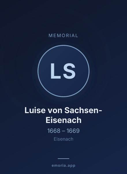 Memorial portrait of Luise von Sachsen-Eisenach