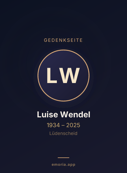 Gedenkportrait von Luise Wendel