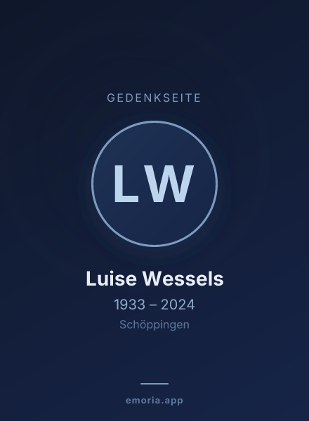 Gedenkportrait von Luise Wessels