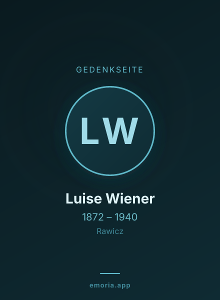 Gedenkportrait von Luise Wiener