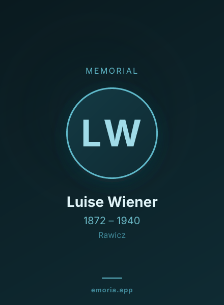 Memorial portrait of Luise Wiener