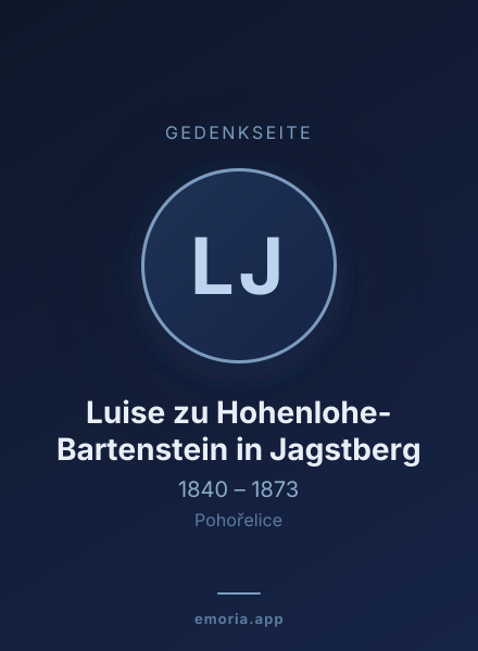 Gedenkportrait von Luise zu Hohenlohe-Bartenstein in Jagstberg