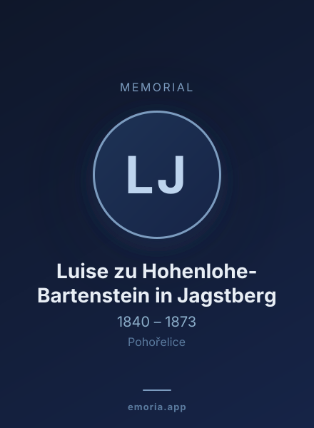 Memorial portrait of Luise zu Hohenlohe-Bartenstein in Jagstberg
