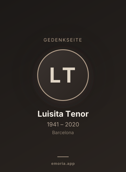 Gedenkportrait von Luisita Tenor