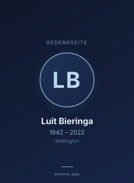 Gedenkportrait von Luit Bieringa